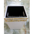 Golden lip mother of pearl shell room waste bin